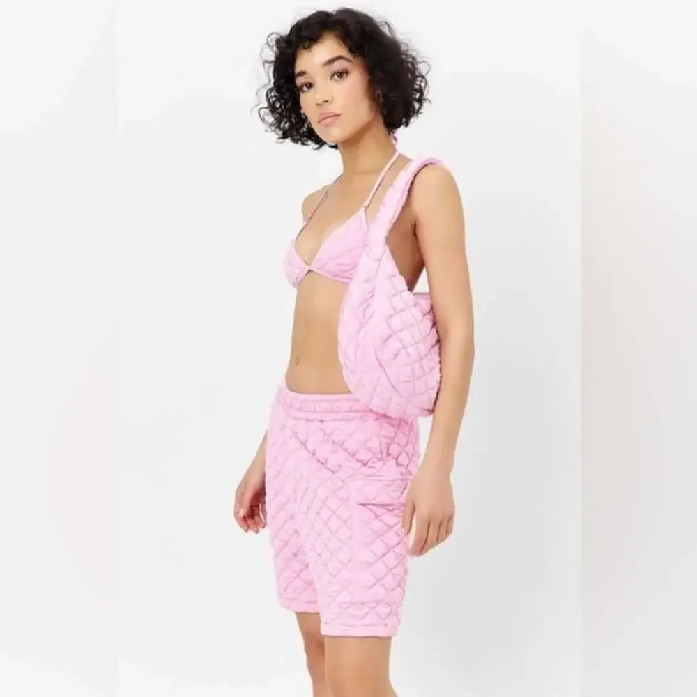 Puff Bag in Baby Pink FRANKIES BIKINIS